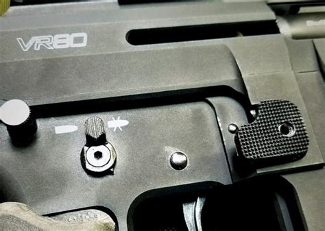 One of them has the pistol grip blocked off (seen above) while the other makes use of a fixed magazine to be compliant (seen below). . Vr80 california compliant mag release